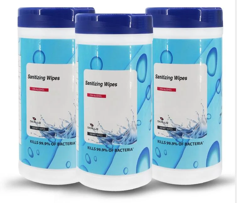 FDA EPA Certificated Household Cleaning Disinfecting Wet Tissue Disinfectant Alcohol Wipes