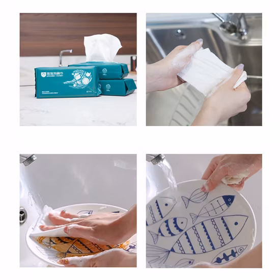 Printed Microfiber Cleaning Towel Reusable Professional Disposable Household Lazy Wiping Rags Kitchen Dry Tissue Household Cleaning Washing Disposable Rag Wipe