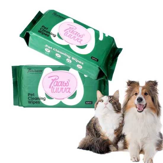 Biodegradable Multipurpose Pet Wet Wipes for Indoor Dog Cat Body Grooming Cleaning 