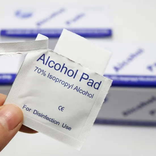 Disposable Surface Cleaning 70% Isopropyl Alcohol Pads Lens Wipes Disinfection 