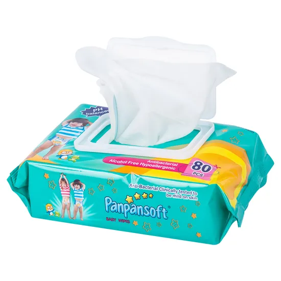 Baby Wipes 80PCS Lavender Aloe Vera Moist Gentle Baby Wet Paper Tissue 