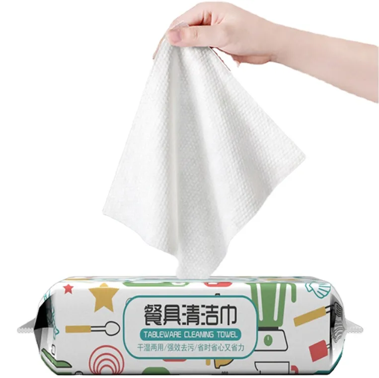 Printed Microfiber Cleaning Towel Reusable Professional Disposable Household Lazy Wiping Rags Kitchen Dry Tissue Household Cleaning Washing Disposable Rag Wipe