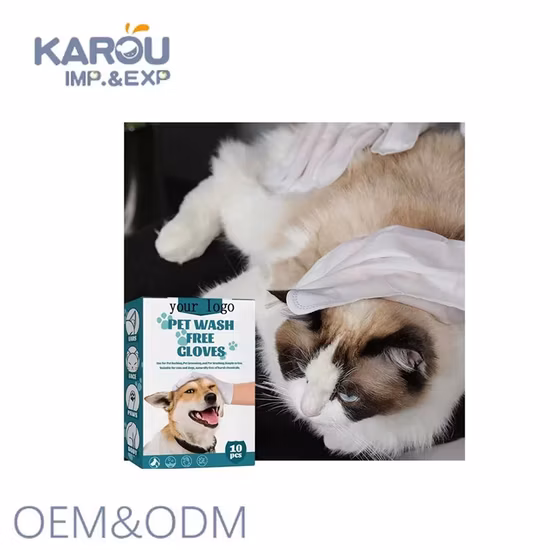 Disposable Pet Wipes / Furry Pet Cleaning Tissue / Grooming SPA Gloves Wipes