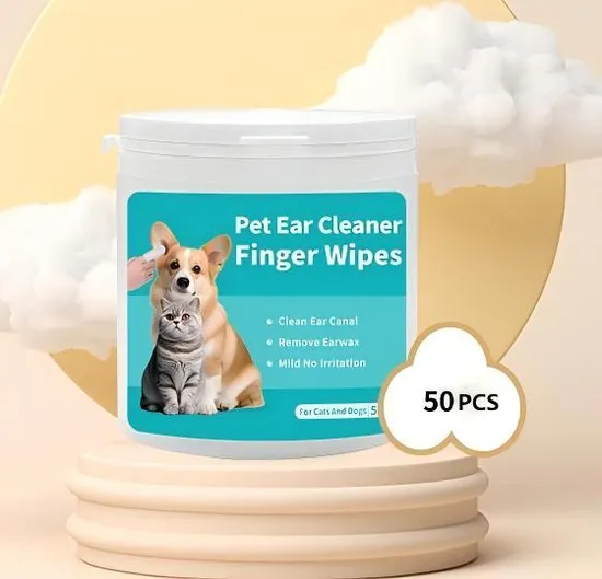 Pet Cleaning Teeth Finger Wipes Dogs Cats Dental Wet Tissue Removing Tartar 