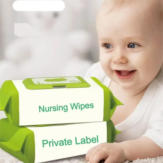 Wholesale Price Soft Surface Baby Wet Wipes 80PCS Water Wipes with Lid High Quality Facial Cleaning Wet Wipes 