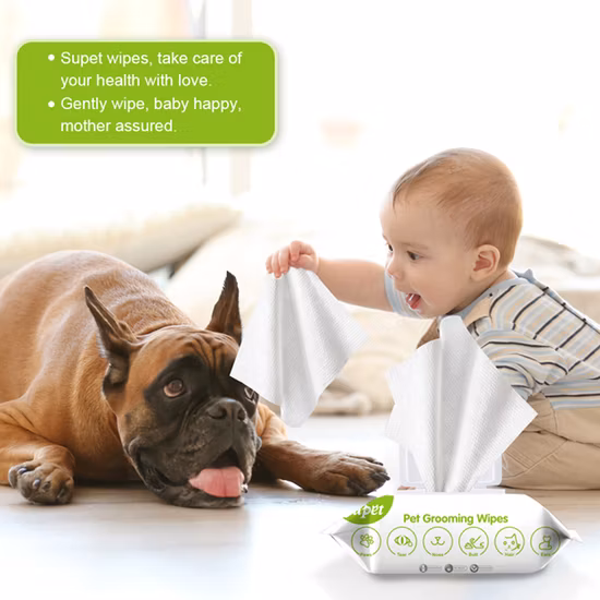 Biokleen OEM 80PCS 100PCS Pets Cleaning Dog Bath Ear Dog Pet Wet Wipes
