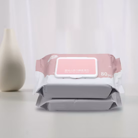 Customized Baby Wet Cotton Tissue for Hand and Face Hot Sale