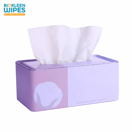 Biokleen Custom Baby Cotton Tissue Soft Dry Wipe Wet and Dry Use Pure Cotton 100 Count Unscented Disposable Facial Cotton Tissues for Baby Sensitive Skin