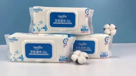 Palmjoy 100 Counts Antibacterial Surface Wipes for Adult or Hospital Use 