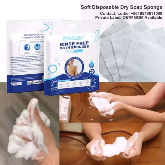 Adult Disposable Washcloths Shower Wipes for Camping Sponge Bath Wipes Disposable Wash Cloths Sponge Bath Wipes for Adults Shower Body Wipe