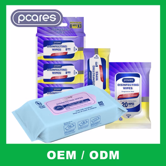 Hot Selling Free Sample Disinfecting Cleaning Wipes Hand and Surface Sanitizing Wipes