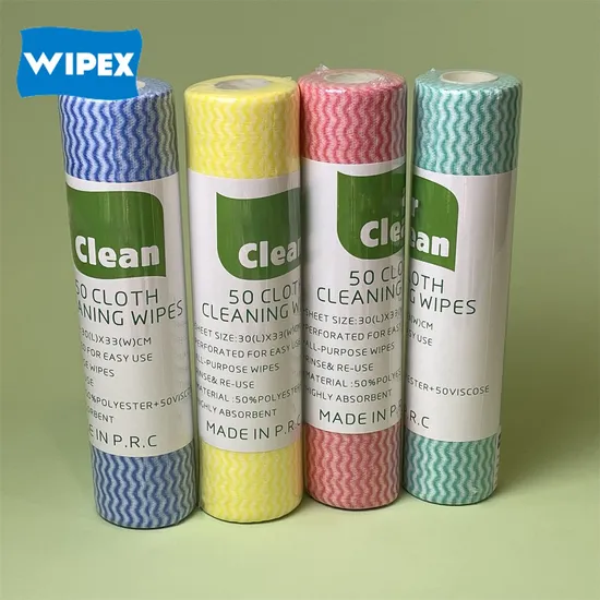 Disposable Kitchen Dish Wash Roll Cleaning Cloths Light Duty Household Cleaning Wipes 